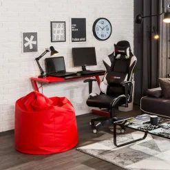 Biurko gamingowe NEON SKY czerwone