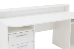 Biurko gamingowe TEZAUR białe