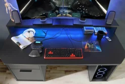 Biurko gamingowe TEZAUR czarne