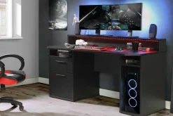 Biurko gamingowe TEZAUR czarne