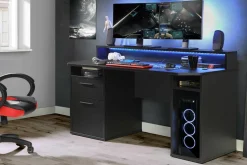 Biurko gamingowe TEZAUR czarne