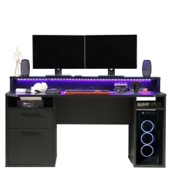 Biurko gamingowe TEZAUR czarne