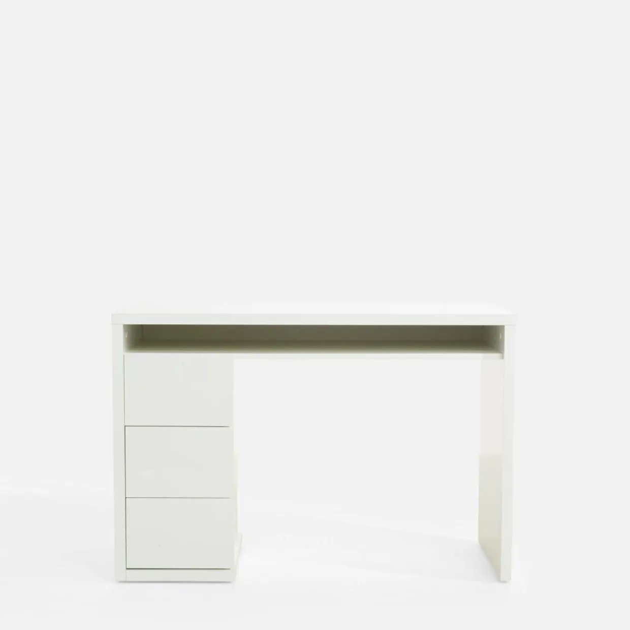 Biurko z 3 szufladami ESPRESSO biały połysk