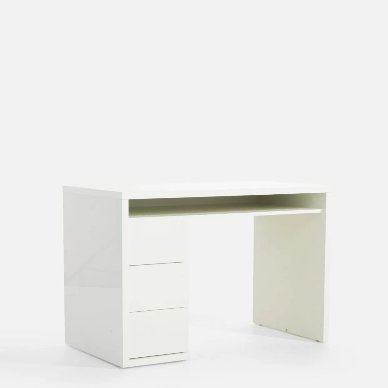 Biurko z 3 szufladami ESPRESSO biały połysk