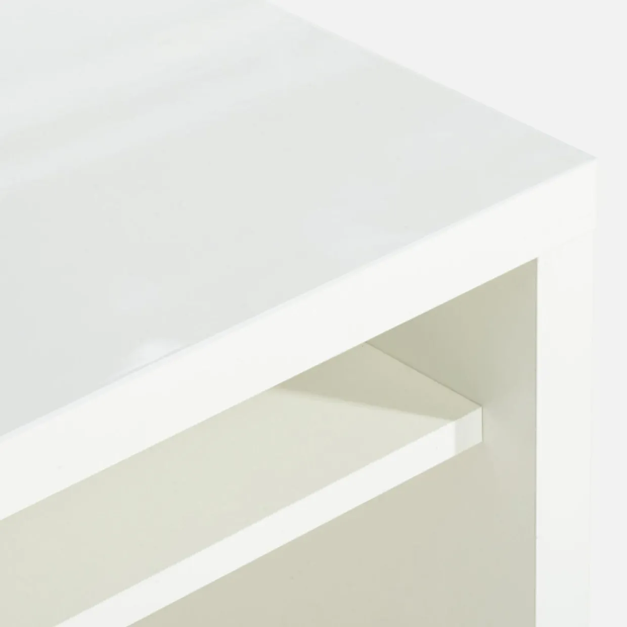 Biurko z 3 szufladami ESPRESSO biały połysk