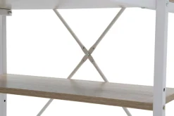 Biurko z regałem białe/dąb sonoma KOLKO