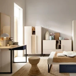 Biurko z szufladą beżowe SERGIO