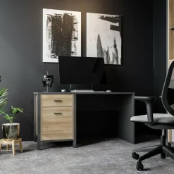 Biurko z szufladą i szafką HIGH ROCK