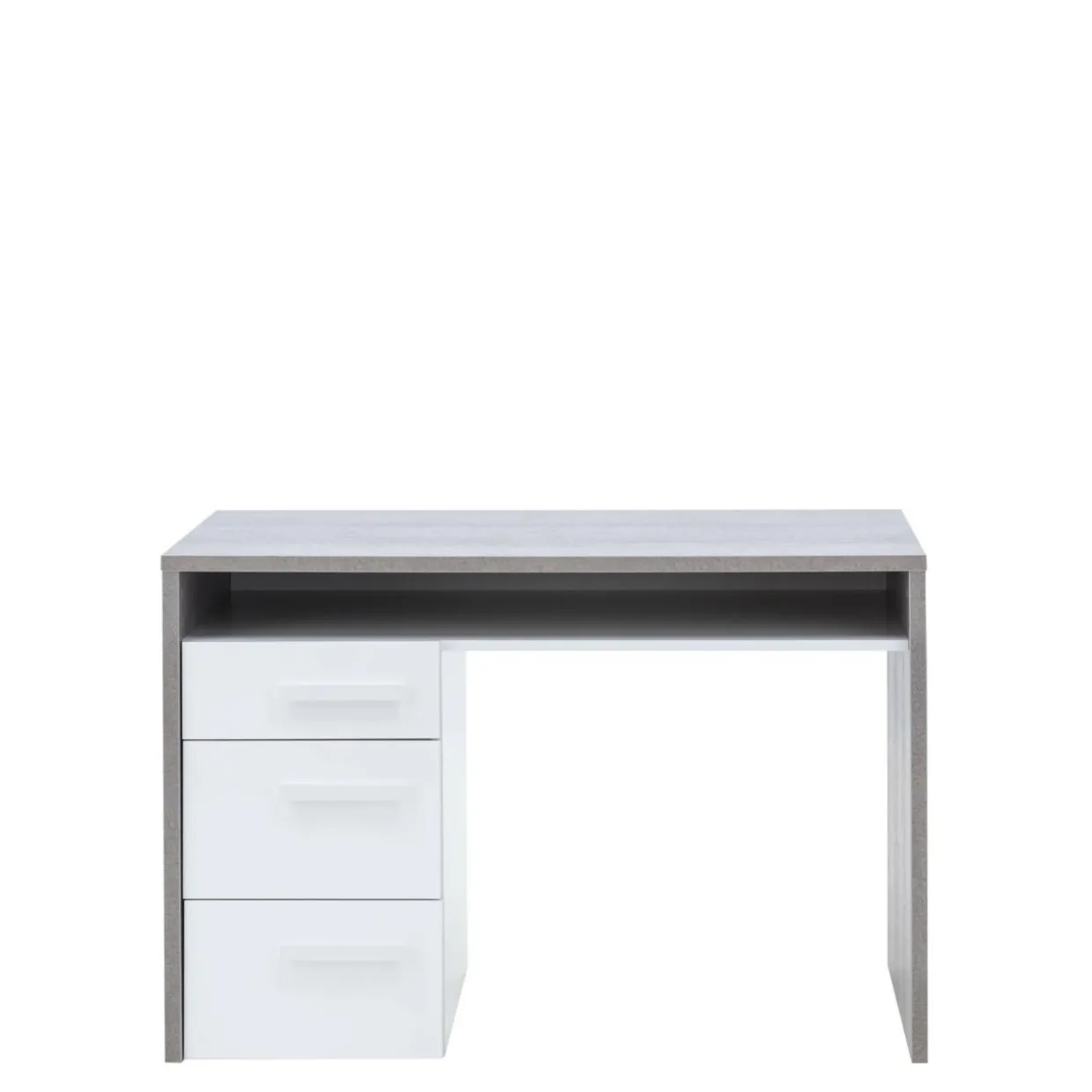 Biurko z szufladami szary blat MI PIACE