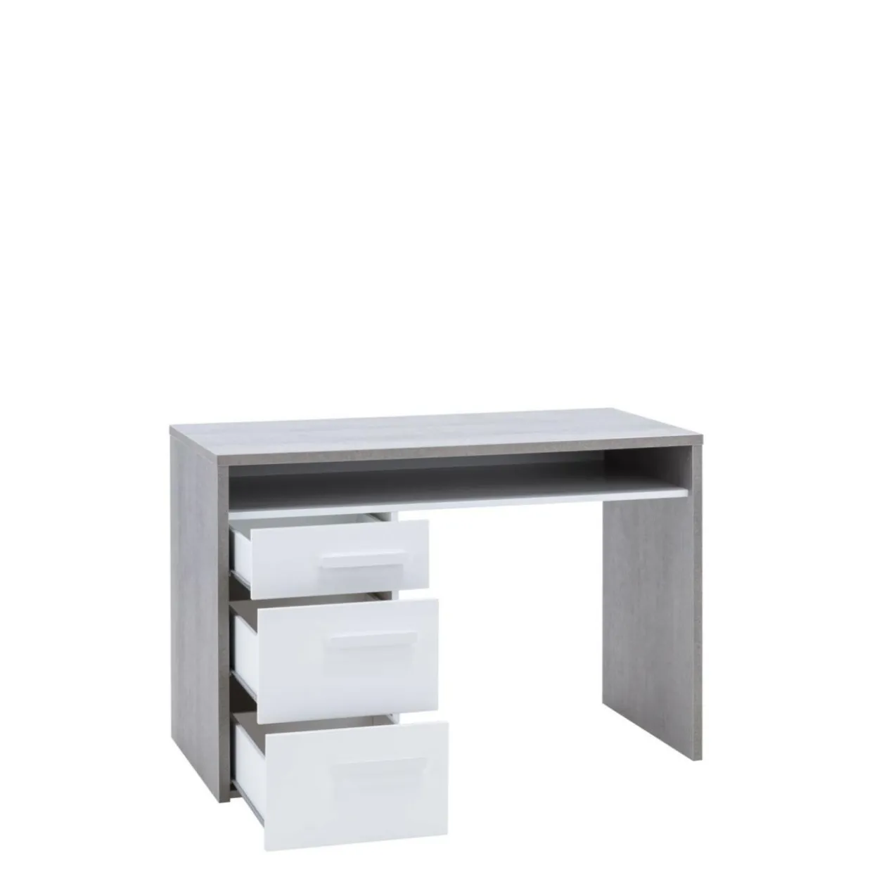 Biurko z szufladami szary blat MI PIACE
