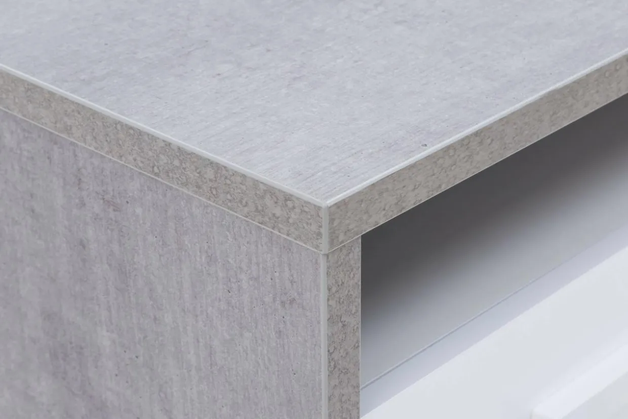 Biurko z szufladami szary blat MI PIACE