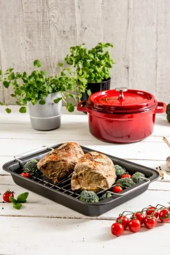 Brytfanna z rusztem 37x25x5 cm