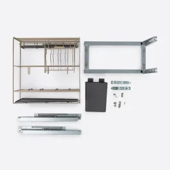 Cargo podblatowe do szafki 30 cm, front wysuwny, champagne gold