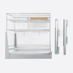 Cargo podblatowe do szafki 40 cm, front wysuwny, chrom