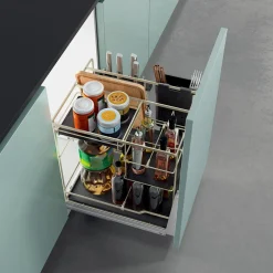 Cargo podblatowe do szafki 40 cm, front wysuwny, champagne gold