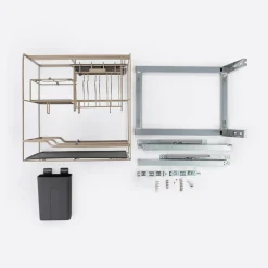 Cargo podblatowe do szafki 40 cm, front wysuwny, champagne gold