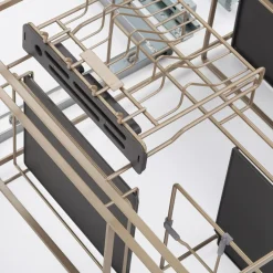 Cargo podblatowe do szafki 40 cm, front wysuwny, champagne gold