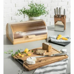 Chlebak bambusowy z pokrywą CLASSIC