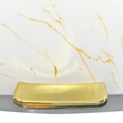 Chlebak glamour biało-złoty GILDO