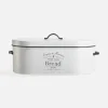 Chlebak metalowy biały 34,5x18x15 cm