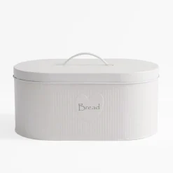 Chlebak metalowy biały 34x19,3x18,5 cm