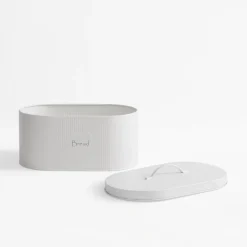 Chlebak metalowy biały 34x19,3x18,5 cm