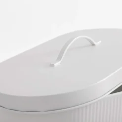 Chlebak metalowy biały 34x19,3x18,5 cm