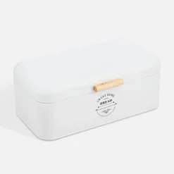 Chlebak metalowy biały 42,5x23x16,5 cm