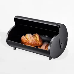 Chlebak z tworzywa czarny 40x28x19 cm