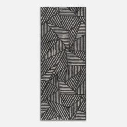 Chodnik geometryczny antracytowy NORWAY 80x200 cm