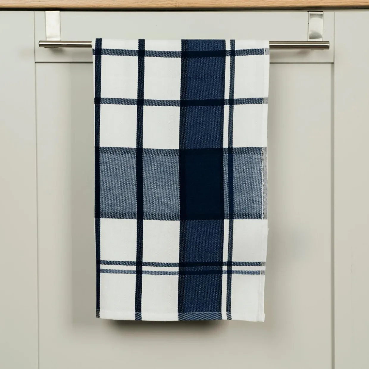 Ściereczka kuchenna niebieska KRATI 50x70 cm