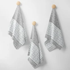 Ściereczka kuchenna szaro-biała CARINO 40x60 cm