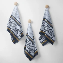 Ściereczka kuchenna szaro-niebieska CARINO 40x60 cm