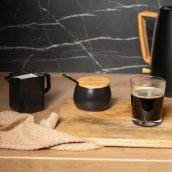 Cukiernica porcelanowa czarna BONA 9 cm