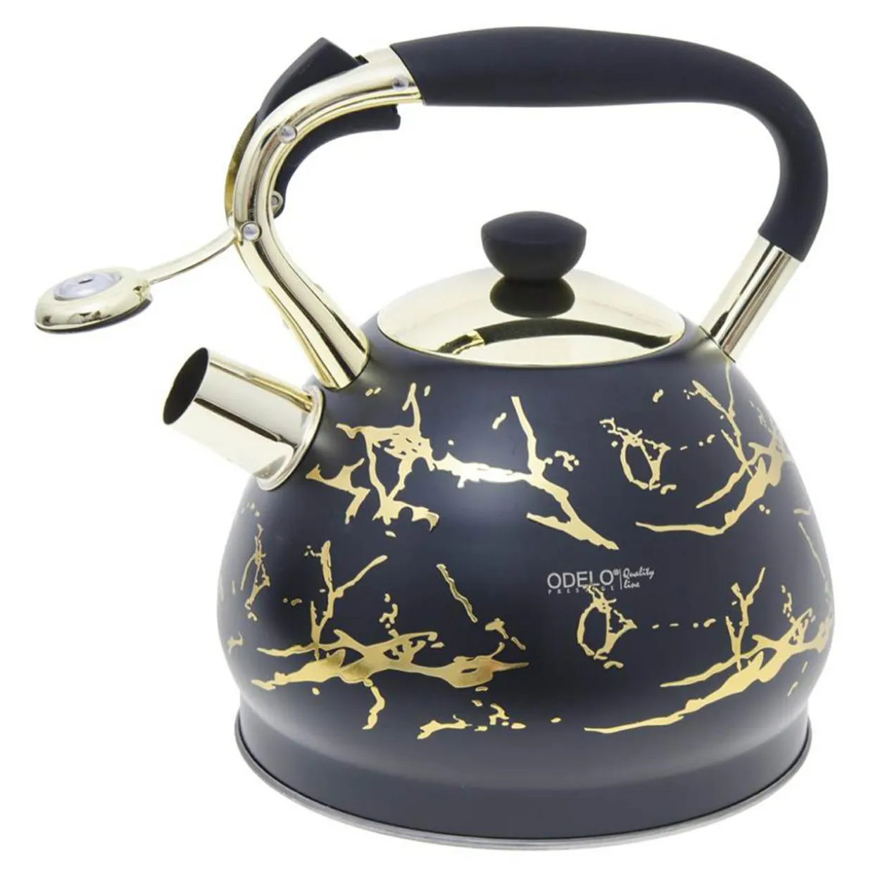 Czajnik na gaz i indukcję czarno-złoty DARIO 3l