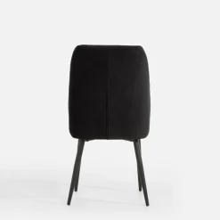 Czarne krzesło tapicerowane LOTER