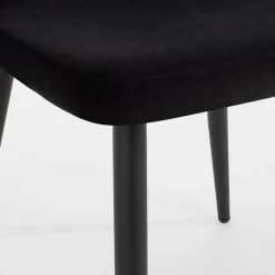 Czarne krzesło tapicerowane LOTER