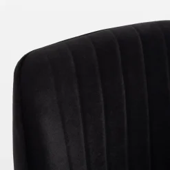 Czarne krzesło tapicerowane LOTER