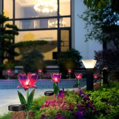 Dekoracja zewnętrzna solarna LED IP44 KWIAT