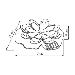 Dekoracja zewnętrzna solarna LED IP44 czerwona KWIAT LOTOSU