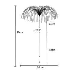 Dekoracja zewnętrzna solarna LED RGB IP44 77 cm