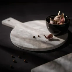 Deska do krojenia okrągła marmurowa 28x20 cm