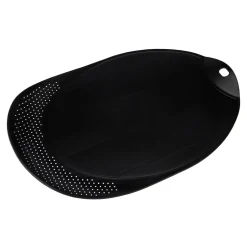 Deska do krojenia z ociekaczem czarna