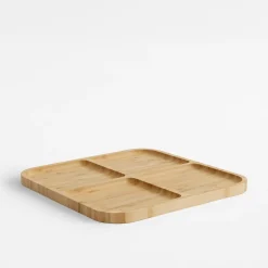 Deska do serwowania przekąsek bambusowa 29,5x29,5 cm