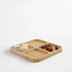Deska do serwowania przekąsek bambusowa 20x20 cm