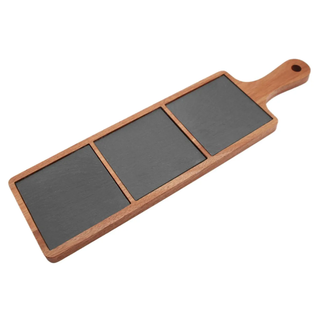 Deska do serwowania z 3 łupkami 44x12 cm