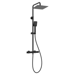 Deszczownica z baterią prysznicową termostatyczną nero ALPINIA