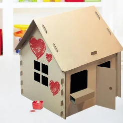 Domek z kartonu do kolorowania 93x115x110 cm