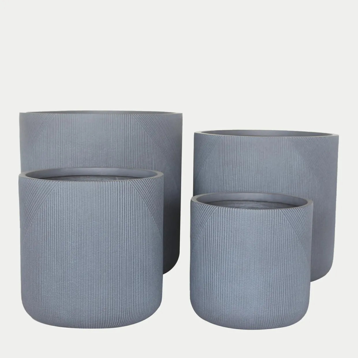 Donica żłobiona szara 36x36 cm