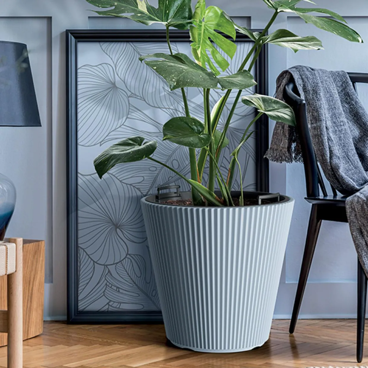 Doniczka stożkowata biała MILLY 46,7 cm